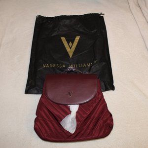 Vanessa Williams Quilted Backpack Purse. (Burgundy/Red.) Dust bag included.